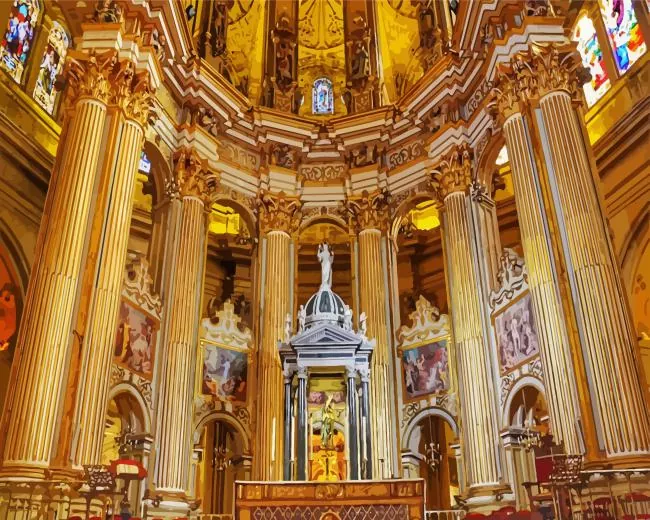 The Cathedral of Malaga Inside Diamond Paintings The Cathedral of Malaga Inside Diamond Painting