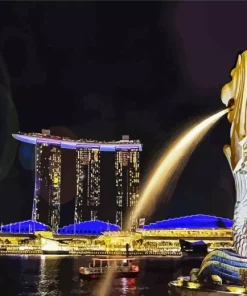The Merlion Singapore Diamond Painting