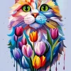 Tulip Cat Diamond Painting