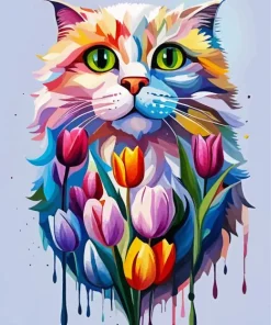 Tulip Cat Diamond Painting