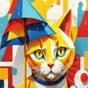 Yellow Cat Art Diamond Painting