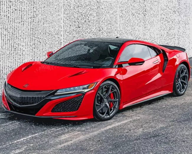 acura nsx car Diamond By Numbers Acura NSX Car Diamond Painting