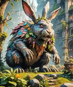 Aesthetic Giant Bunny Art Diamond Painting