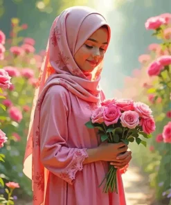 Aesthetic Muslim Girl Diamond Painting