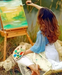 Artist Lady Painting Diamond Painting