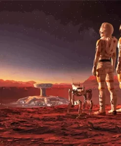 Astronaut On Mars Diamond Painting