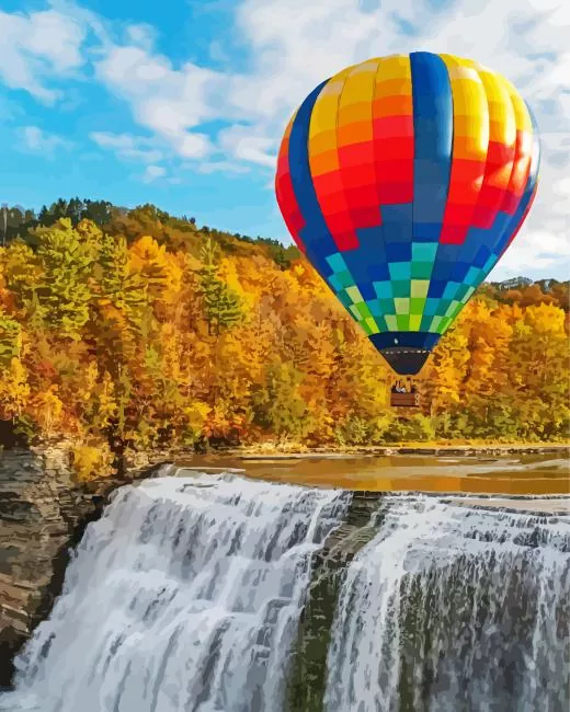 balloons over niagara falls Diamond Paints Balloons Over Niagara Falls Diamond Painting