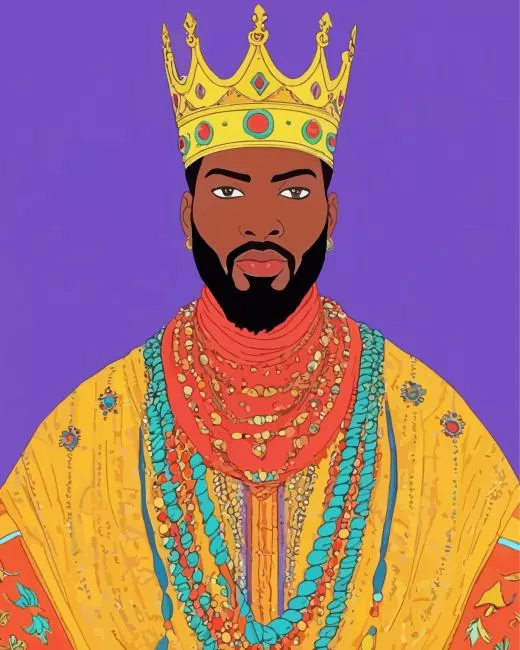 black king Diamond by Numbers Black King Diamond Painting