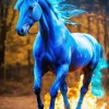 Blue Horse Diamond Painting