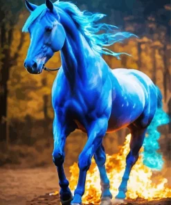 Blue Horse Diamond Painting