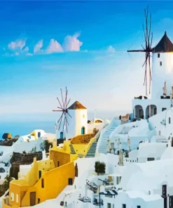 Blue Mykonos Diamond Painting