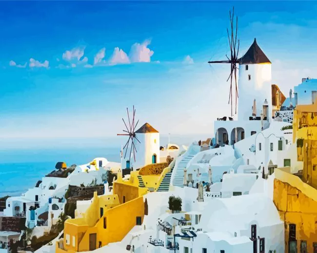 blue mykonos Diamond Paintings Blue Mykonos Diamond Painting