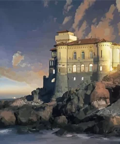 Boccale Castle Livorno At Night Diamond Painting