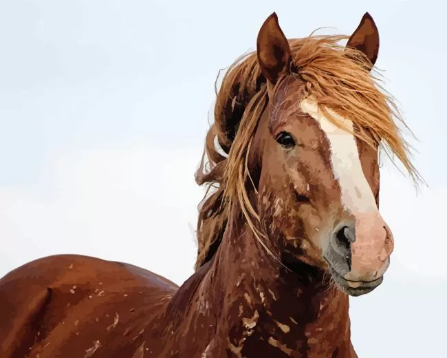 brown mustang horse Diamond Paintings Brown Mustang Horse Diamond Painting