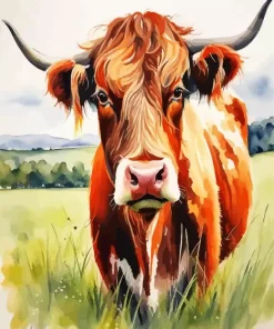 Brown Scottish Cow Diamond Painting
