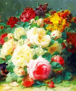 Cabbage Rose Bouquet Art Diamond Painting
