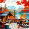 Cabin In Fall Diamond Painting
