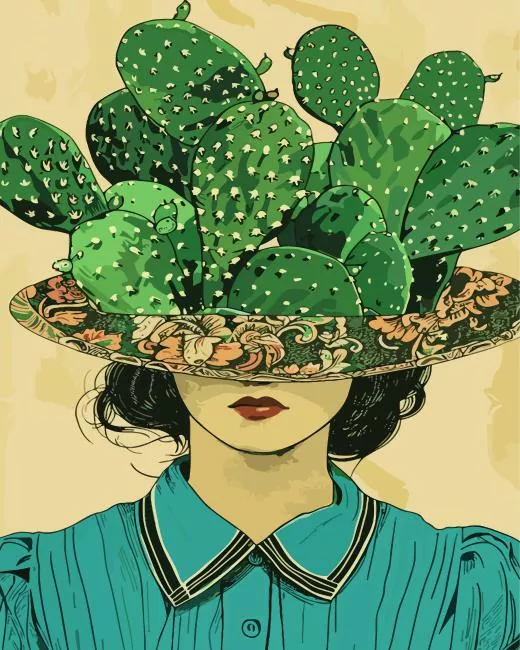 cactus girl Diamond By Numbers Cactus Girl Diamond Painting