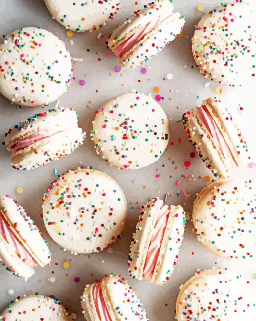 cake batter macarons Diamond By Numbers Cake Batter Macarons Diamond Painting