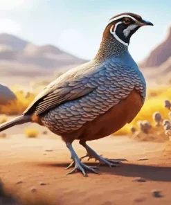 California Quail Bird Diamond Painting