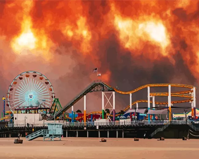 california santa monica Diamond By Numbers California Santa Monica Diamond Painting