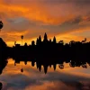 Cambodia Sunset Silhouette Diamond Painting