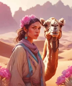 Camel And Girl Diamond Painting