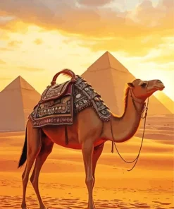 Camel And Pyramids Diamond Painting