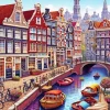 Canal Houses Amsterdam Diamond Painting