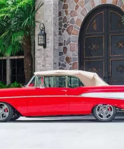 Candy Apple Red 57 Chevy Diamond Painting