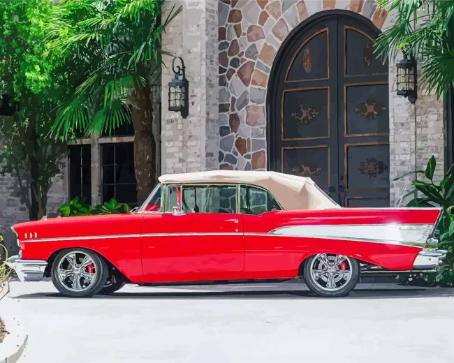 candy apple red 57 chevy Diamond Paintings Candy Apple Red 57 Chevy Diamond Painting