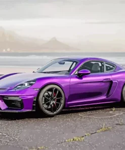 Candy Purple Car Diamond Painting