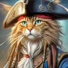 Captain Meow Diamond Painting