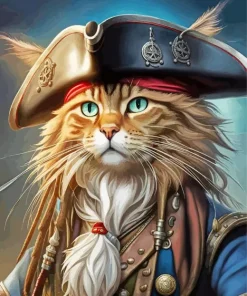 Captain Meow Diamond Painting