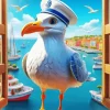 Captain Seagull Diamond Painting