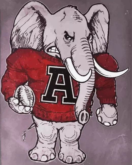 cartoon alabama elephant Diamond Paintings Cartoon Alabama Elephant Diamond Painting
