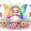 Cartoon Butterfly Girl Diamond Painting