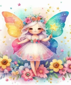 Cartoon Butterfly Girl Diamond Painting