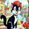 Cartoon Cat Smiling Diamond Painting