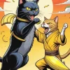 Cartoon Cats Fighting Diamond Painting