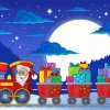 Cartoon Christmas Train Diamond Painting