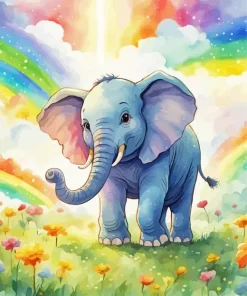 Cartoon Elephant Diamond Painting