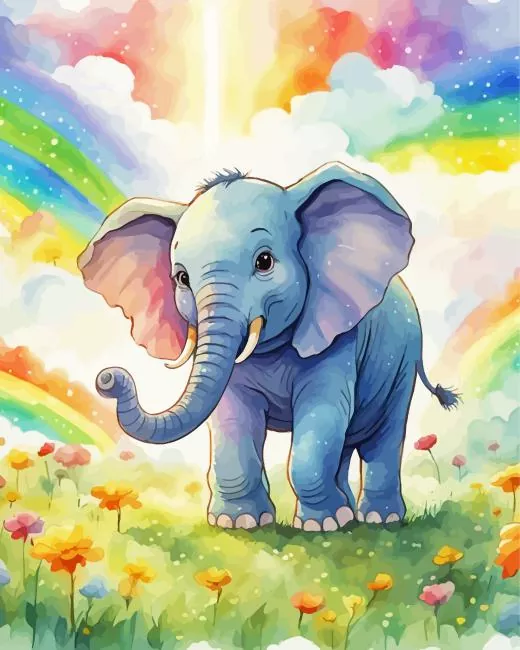 cartoon elephant Diamond Paints Cartoon Elephant Diamond Painting