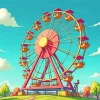 Cartoon Ferris Wheel Diamond Painting