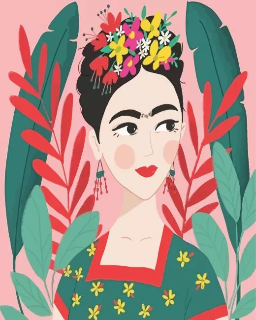 cartoon frida kahlo Diamond By Numbers Cartoon Frida Kahlo Diamond Painting