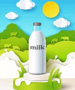 Cartoon Milk Bottle Diamond Painting