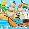 Cartoon Pirate Ship Diamond Painting