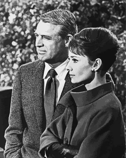 cary grant and audrey hepburn Diamond By Numbers Cary Grant And Audrey Hepburn Diamond Painting