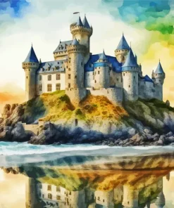Castle By The Sea Art Diamond Painting
