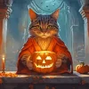 Cat Pumpkin Diamond Painting